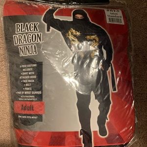 Mens Black Dragon Ninja Halloween Costume